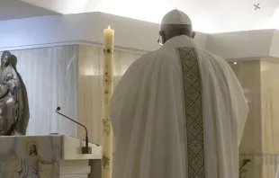 Papa Francisco na Missa na Casa Santa Marta.