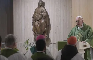 Papa Francisco na Missa na Casa Santa Marta.