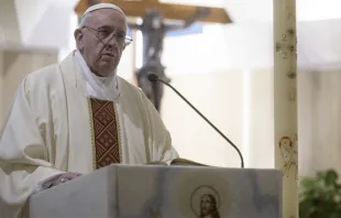 Papa Francisco na Missa na Casa Santa Marta.