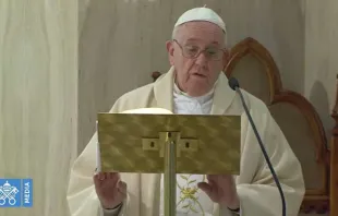 Papa Francisco na Missa da Casa Santa Marta.