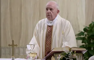 Papa Francisco na Missa na Casa Santa Marta.