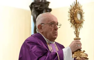 Papa Francisco na Missa na Casa Santa Marta.