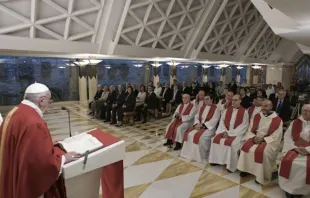 Papa Francisco na Missa da Casa Santa Marta.