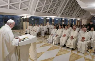 Papa Francisco na Missa da Casa Santa Marta.