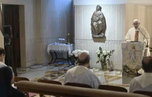 Papa Francisco na Missa na Casa Santa Marta.