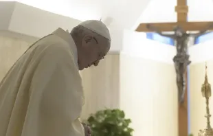 Imagem referencial. Papa Francisco em oração.