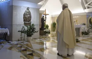 Papa Francisco na Missa na Casa Santa Marta.