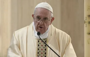 Papa Francisco na Missa na Casa Santa Marta.