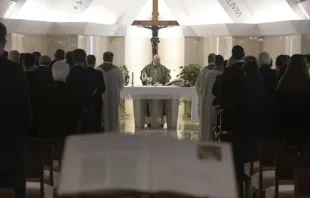 Papa Francisco na Missa da Casa de Santa Marta.