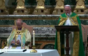 Justin Welby e o Papa Francisco 