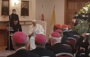 Papa Francisco em encontro ecumênico em Bratislava.