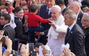 Papa Francisco em sua visita ao Paraguai.