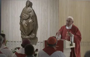 Papa Francisco na Missa na Casa Santa Marta.