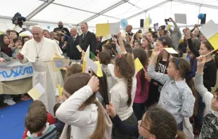 Papa Francisco na paróquia romana de São Júlio, em Monteverde.