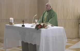 Papa Francisco durante a Missa.