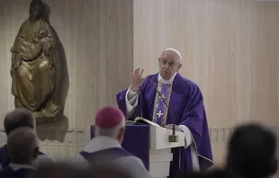 Papa Francisco na Missa.