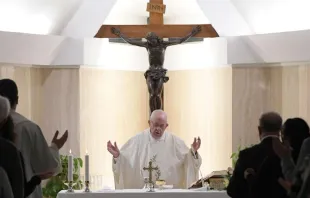 Papa Francisco na Missa na Casa Santa Marta.