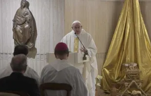 Papa Francisco na Missa na Casa Santa Marta.