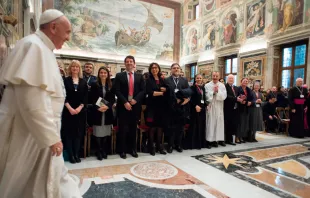 Papa durante a reunião.