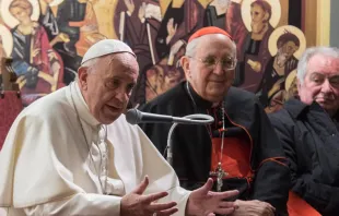 Papa durante a visita à Paróquia em Roma.