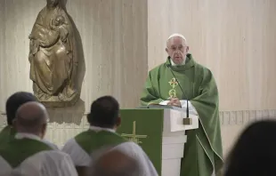 Papa Francisco durante sua homilia.