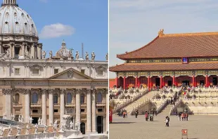 O Vaticano e a Cidade Proibida de Pequim.